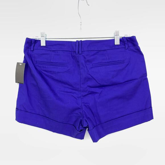 Y2K Mossimo Chino Shorts Women's Size 10 Royal Blue Cuffed Fit 3 NEW - Picture 3 of 3